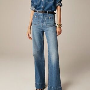 J. Crew High-rise Sailor denim trouser in 1996 semi-stretch